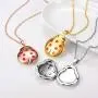 U7 Flying Ladybug Pendant Red Enamel Unique Animal Shape Photo Locket Pendant Necklace