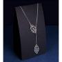 Long Necklace Sterling Silver Larait Bar Y Lariat Long Chain Drop Adjustable Necklace Gift for Her, 30''