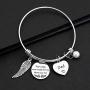 Memorial Bracelets Your Wings were Ready But My Heart was No in Memory of Loss of Mom Dad Grandma Grandpa Sympathy Gift Remembrance Jewelry