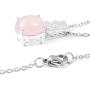 Shop LC Delivering Joy 925 Sterling Silver Rose Quartz Chain Pendant Necklace Fashion Jewelry for Women 18''