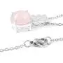 Shop LC Delivering Joy 925 Sterling Silver Rose Quartz Chain Pendant Necklace Fashion Jewelry for Women 18''