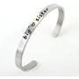 LIUANAN Cuff Bracelets for Women Inspirational Jewelry Gift with Engraved Quote