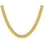 Men Chunky Miami Curb Cuban Chain Necklace 18k Real Gold Plated Stainless Steel Link Necklace for Men Women 6mm to 11mm 16 Inches to 36 Inches Men Chunky Miami Curb Cuban Chain Necklace 18k Real Gold Plated Stainless Steel Link Necklace for Men Women 6mm to 11mm 16 Inches to 36 Inches