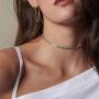 EGOO&YAMEE Coink Choker Necklace Star and Moon Handmade Dainty Layered Choker Necklace Set for Women Girls