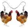 NEWEI Sweet Acrylic Chicken Hen Earrings Dangle Drop Fashion Farm Animal Jewelry for Girls Women Teens Gift Charms NEWEI Sweet Acrylic Chicken Hen Earrings Dangle Drop Fashion Farm Animal Jewelry for Girls Women Teens Gift Charms