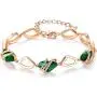 Leafael Wish Stone Link Charm Bracelet with Birthstone Crystals, Rose Gold Plated or Silver-Tone, 7''+2''