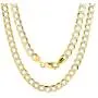 Nuragold 14k Yellow Gold Solid 7mm Cuban Chain Curb Link Diamond Cut Pave Two Tone Necklace, Mens Jewelry Lobster Lock 20'' 22'' 24'' 26'' 28'' 30'' Nuragold 14k Yellow Gold Solid 7mm Cuban Chain Curb Link Diamond Cut Pave Two Tone Necklace, Mens Jewelry Lobster Lock 20'' 22'' 24'' 26'' 28'' 30''