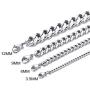 ChainsPro Men Cuban Link Bracelet Chain, 3/6/9/12 mm Width, 19/21CM Length, 18K Gold Plated/316L Stainless Steel/Black-with Gift Box