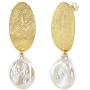 THE PEARL SOURCE 15mm Baroque Freshwater Pearl Julie Earrings for Women