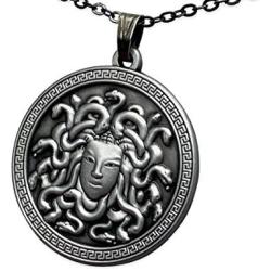 Medusa Necklace - Pendant Jewelry – Greek Mythology Gift – Antique Gold or Silver Finish