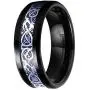 Tungsten Carbide Wedding Band Ring Blue Celtic Dragon, (Size 8mm Ring Size 8-13) Tungsten Carbide Wedding Band Ring Blue Celtic Dragon, (Size 8mm Ring Size 8-13)