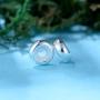 SPARKL 925 Sterling Silver 2pcs Spacer Charms Plain Stopper Beads for for Pandora Bracelets (White)