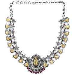 Aheli Indian Traditional Jewelry Trible Oxidized Necklace Earring Set Bollywood Bohemian Fashion for Women