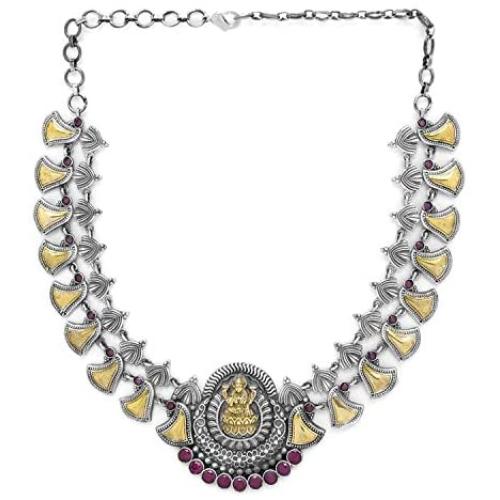 Aheli Indian Traditional Jewelry Trible Oxidized Necklace Earring Set Bollywood Bohemian Fashion for Women