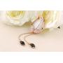 Vintage Style Long Necklace Rosegold Tone Multitier Necklace Pendant Jewelry for Women (Long - 32'')