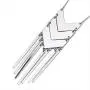 HUIMEI Chevron Three V Shaped Long Chain Pendant Necklace with Tassel HUIMEI Chevron Three V Shaped Long Chain Pendant Necklace with Tassel