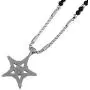 BLEUM CADE Star Wiccan Witch Magical Power Pentagram Pendant Necklace with Black Agate Stone Chain 26'' BLEUM CADE Star Wiccan Witch Magical Power Pentagram Pendant Necklace with Black Agate Stone Chain 26''