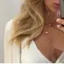 18K Gold Plated Dainty Inspirational Engraved Necklace Lock Necklace Pendant Handmade Gold Choker Hidden Messages Letter Necklace for Women