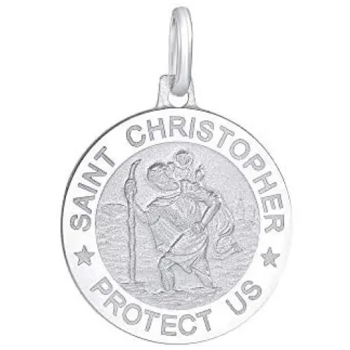 Jewelry by Debbie 925 Sterling Silver Saint Christopher Charm Pendant Patron Saint of Travelers, Made in Italy