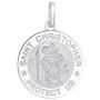 Jewelry by Debbie 925 Sterling Silver Saint Christopher Charm Pendant Patron Saint of Travelers, Made in Italy