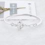 WSNANG Celtic Knot Cross Open Bangle Bracelet Religious Infinity Love Irish Celtics Jewelry Gift for Women Girls