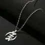 Stainless Steel Symbol Pendant Necklace Trendy Adinkra Gye Nyame Ethnic Symbol Jewelry