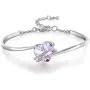 “Love Echo”7inches Adjustable Purple Heart Crystal Bangles Bracelet with Crystals, Mothers Day Valentines Day Jewelry Gifts for Women Wife Girls “Love Echo”7inches Adjustable Purple Heart Crystal Bangles Bracelet with Crystals, Mothers Day Valentines Day Jewelry Gifts for Women Wife Girls