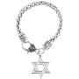 VASSAGO Jewish Star of David Amulet Talisman Charm Pendant Wheat Chain Bracelet
