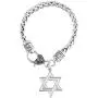 VASSAGO Jewish Star of David Amulet Talisman Charm Pendant Wheat Chain Bracelet VASSAGO Jewish Star of David Amulet Talisman Charm Pendant Wheat Chain Bracelet