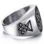 Elfasio Sigil of Lucifer Rings for Men Satanic Satan Demon Devil Symbol Stainless Steel Ring Vintage Jewelry Elfasio Sigil of Lucifer Rings for Men Satanic Satan Demon Devil Symbol Stainless Steel Ring Vintage Jewelry