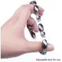 FIBO STEEL 8Pcs Hematite Bead Bracelets for Men Women 8mm Tiger Eye Stone Beads Bracelet Elastic Natural Magnetic Stone Bracelet Set