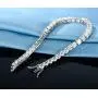 GMESME 18K White Gold Plated 5.0 Round Cubic Zirconia Classic Tennis Bracelet 7.5 Inch GMESME 18K White Gold Plated 5.0 Round Cubic Zirconia Classic Tennis Bracelet 7.5 Inch