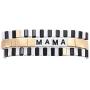 HZEYN Mothers Day Gift Tile Bracelet MAMA Enamel Colorblock Tile Bead Bracelet Stackable Sweet Mama Tile Link Stretch Bracelet Set of 3 Strands Jewelry