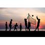 RUIZHEN Women Men Beach Volleyball Necklaces Stud Earrings Jewelry Set Basketball Necklace Stainless Steel Sports Necklace