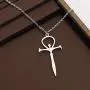 LBSBO Vampire Ankh Pendant Necklace Stainless Steel Vampire Cross Symbol Jewelry