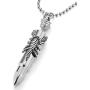 COOLSTEELANDBEYOND Mens Stainless Steel Scorpion King Bullet Pendant Necklace Pill Box Memorial Holder, 30 inches Chain