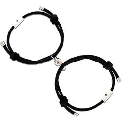 U/D Magnetic Couples Bracelets Mutual Attraction Relationship Matching Friendship Best Friends Bracelet Set Jewelry Gift for Women Men Boyfriend Girlfriend Him Her