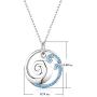 Bellrela 925 Sterling Silver Ocean Wave Pendant Necklace