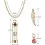 PREKIAR Cremation Urn Necklace for Ashes Timeless Hourglass Memorial Pendant Keepsake Jewelry for Human Pet Ashes with 12 Birthstone Angel Wing