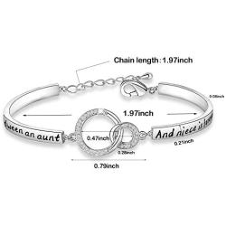 WUSUANED Aunt and Niece Gift The Love Between an Aunt and Niece is Forever Relationship Bracelet Aunt Gift from Niece