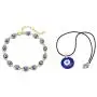 LIU JUN Evil Eye Bracelet for Women Men,Friendship Charms Pendant Glass Turkey Protecting Lucky Necklace Bracelet Set for Teen Girls Girlfriend Jewelry LIU JUN Evil Eye Bracelet for Women Men,Friendship Charms Pendant Glass Turkey Protecting Lucky Necklace Bracelet Set for Teen Girls Girlfriend Jewelry