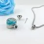 Urn Necklaces for Ashes Love Heart Blue Crystal Cremation Jewelry Keepsake Holder Memorial Necklace Pendant Urn Necklaces for Ashes Love Heart Blue Crystal Cremation Jewelry Keepsake Holder Memorial Necklace Pendant
