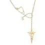 MANZHEN Medicine Stethoscope Caduceus Lariat Necklace for Doctor Nurse MANZHEN Medicine Stethoscope Caduceus Lariat Necklace for Doctor Nurse