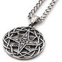 Gungneer Stainless Steel Celtic Knot Triquetra Irish Compass Necklace Trinity Strength Symbol Keel Chain Jewelry