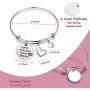 Memorial Keychain Bracelet A Piece of My Heart Lives in Heaven Sympathy Gift Loss of Dad Mom Grandpa Grandma Jewelry(a piece heart in heaven BR)