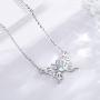 Eusense 925 Sterling Silver Butterfly Necklace Birthstone Necklaces for Women, Dainty Small Butterfly Pendant Birthstone Jewelry for Girls