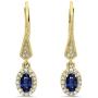 Dazzlingrock Collection 10K Ladies Halo Style Dangling Drop Earrings, Yellow Gold