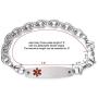 mnmhope Free Engraving Medical Alert Bracelets for Women and Men Stainless Steel Interchangeable Chain 7.5-9'' Adjustable