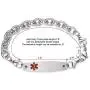 mnmhope Free Engraving Medical Alert Bracelets for Women and Men Stainless Steel Interchangeable Chain 7.5-9'' Adjustable mnmhope Free Engraving Medical Alert Bracelets for Women and Men Stainless Steel Interchangeable Chain 7.5-9'' Adjustable