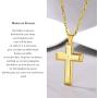 PROSTEEL Stainless Steel Cross Necklace for Men Women, Inspirational Necklace, Silver/Black/Gold Tone, Hypoallergenic, Customizable Necklace, Come Gift Box